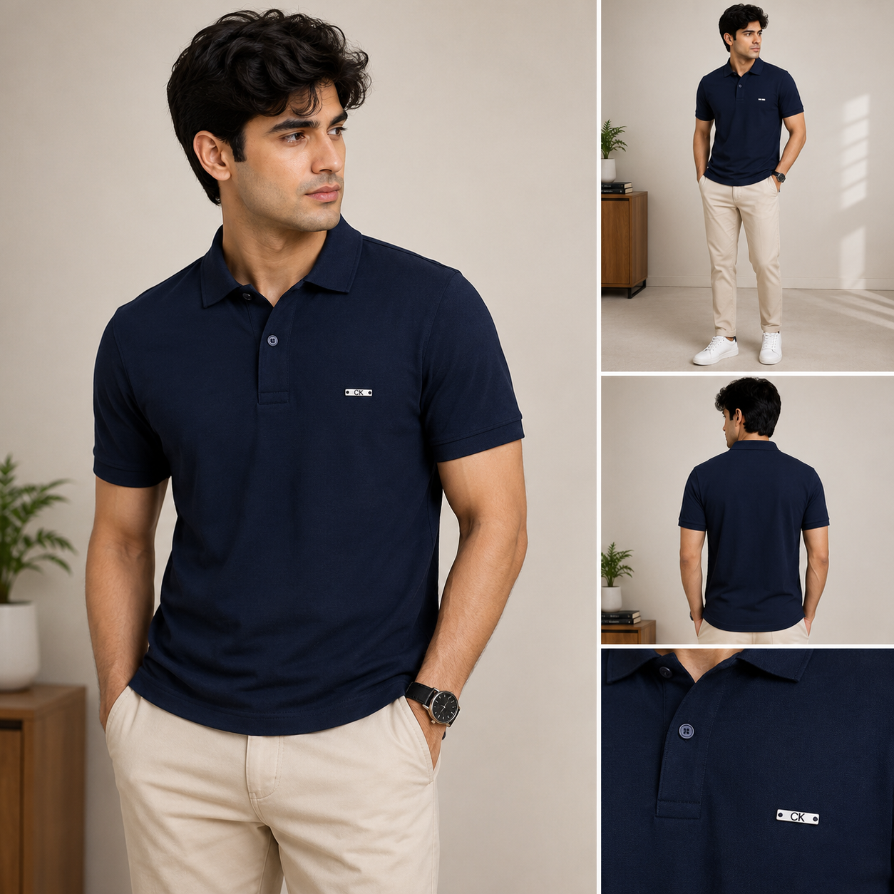 Calvin Klein Jeans Polo Shirt – Navy Blue