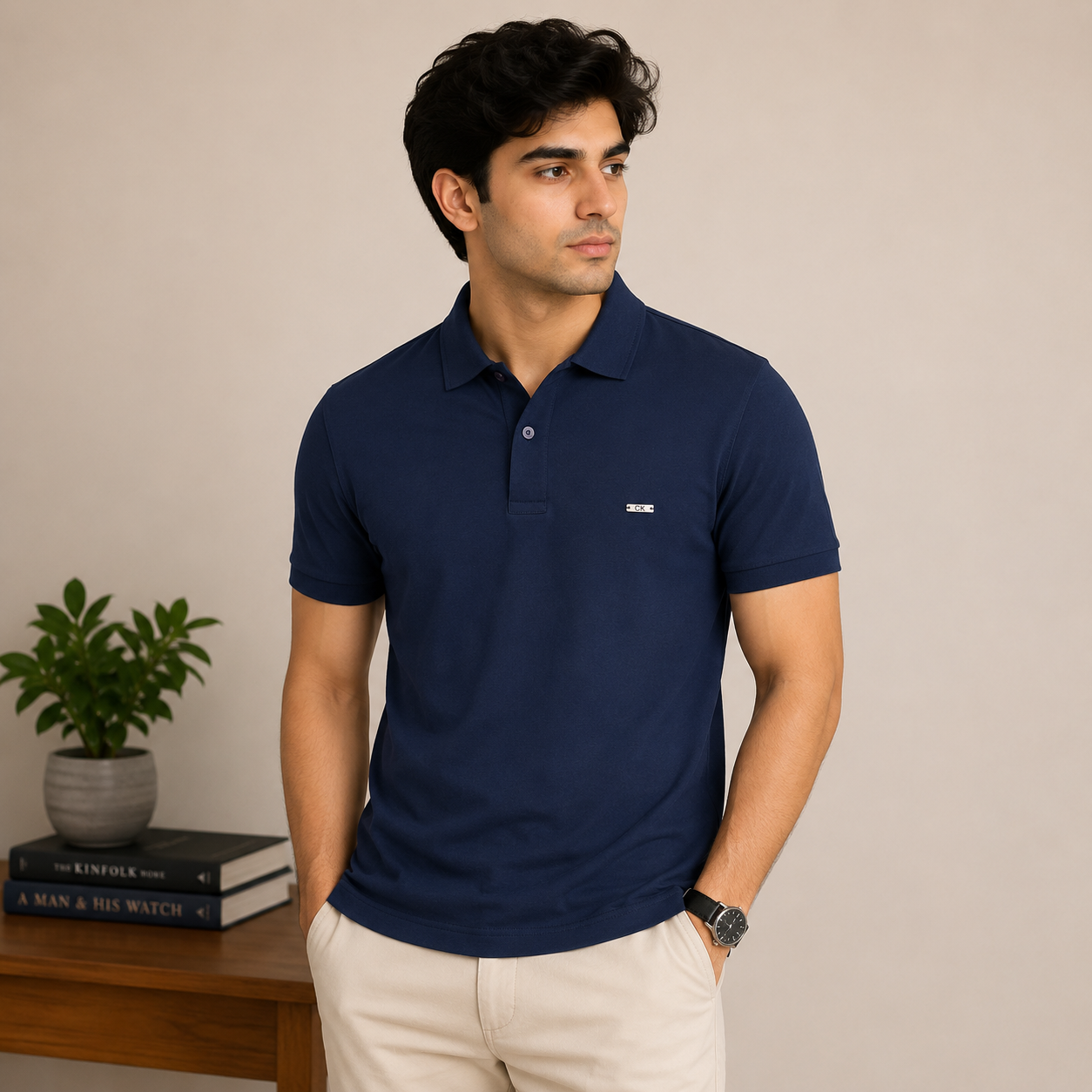 Calvin Klein Jeans Polo Shirt – Navy Blue