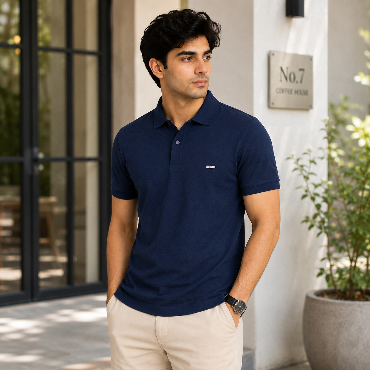 Calvin Klein Jeans Polo Shirt – Navy Blue